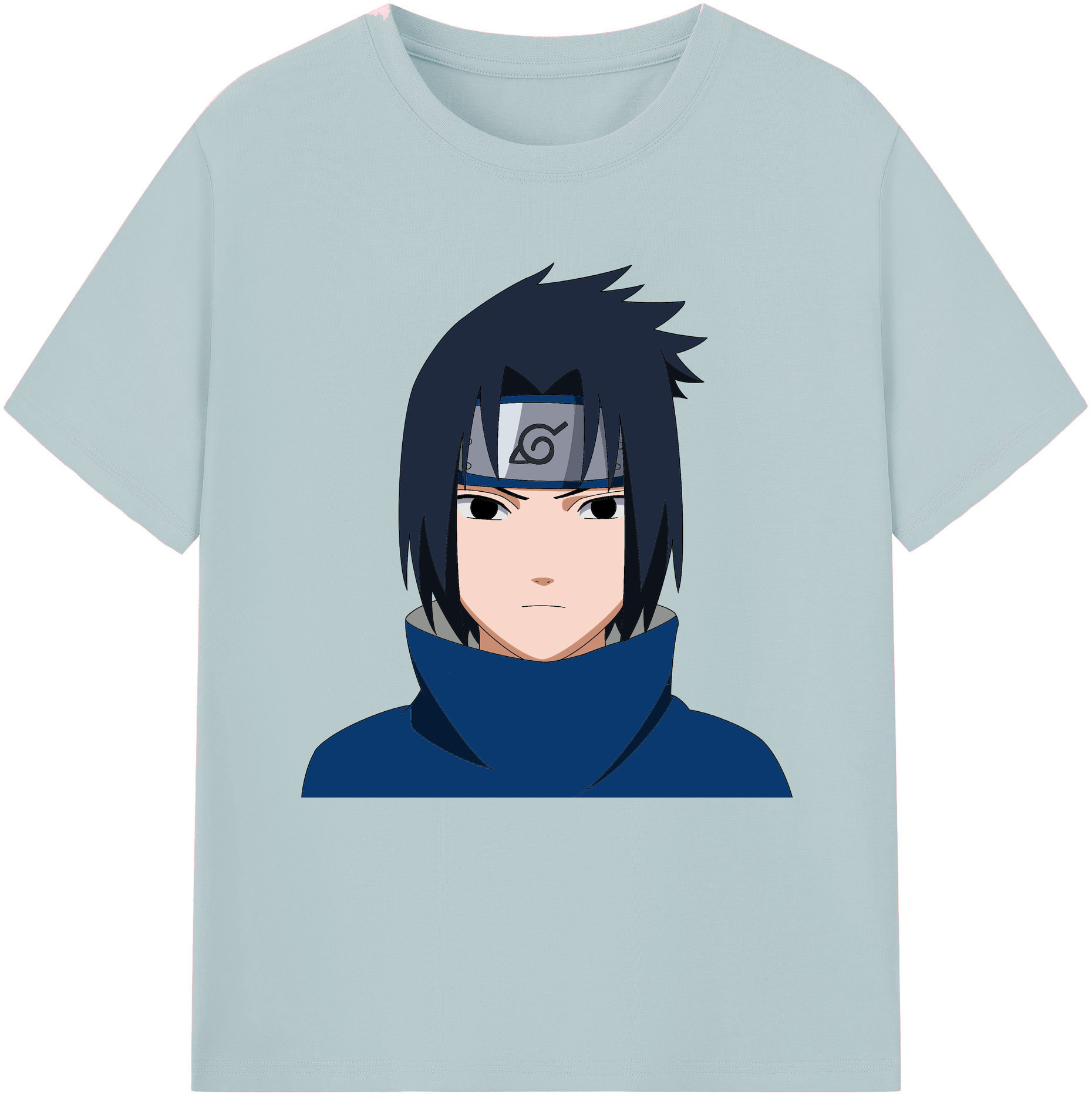 （画像用） NARUTO -ナルト- うちは サスケ Uchiha Sasuke 綿100％半袖Tシャツ（フロントプリント）